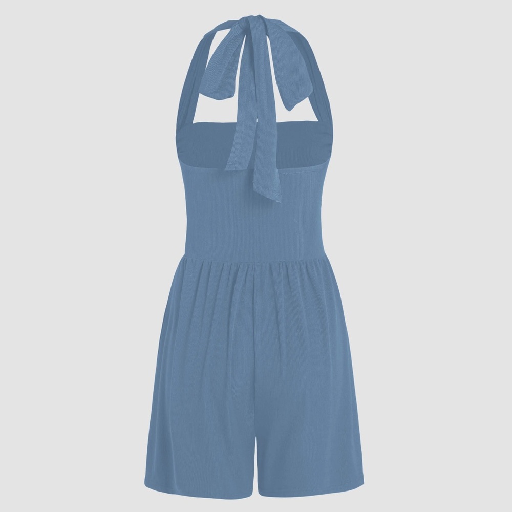 Cider Blue Halter Romper - Picture 4 of 4